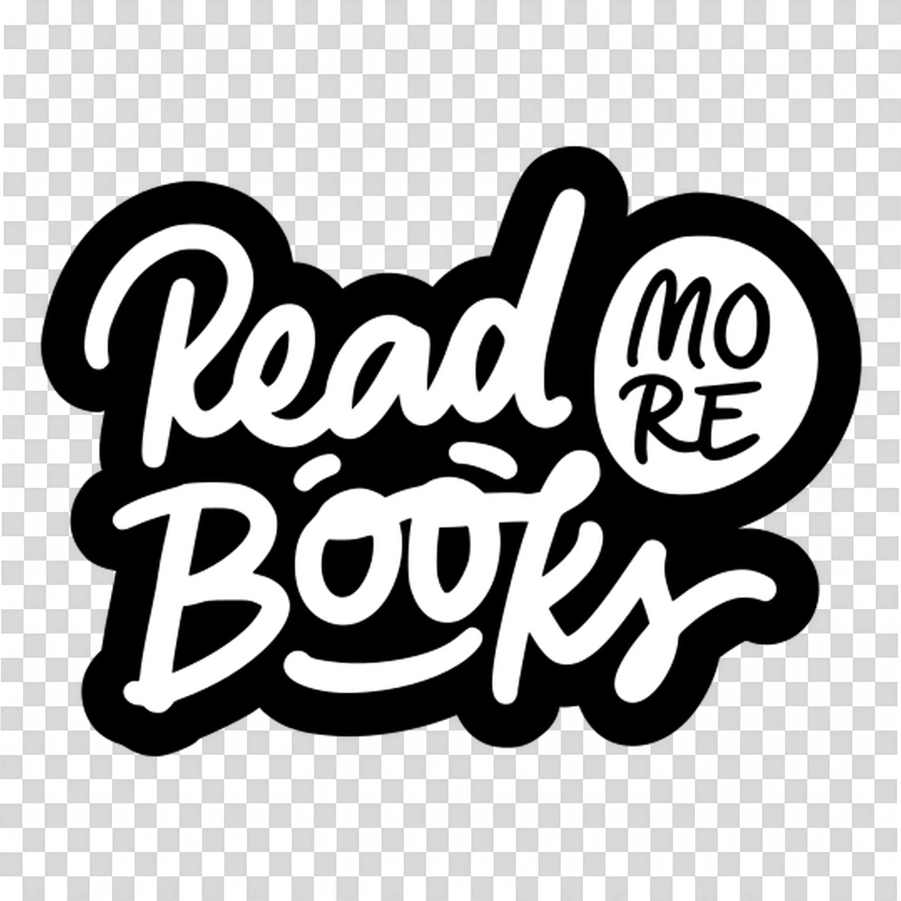 Read More Books Lettering for Encouraging Reading Habit Png