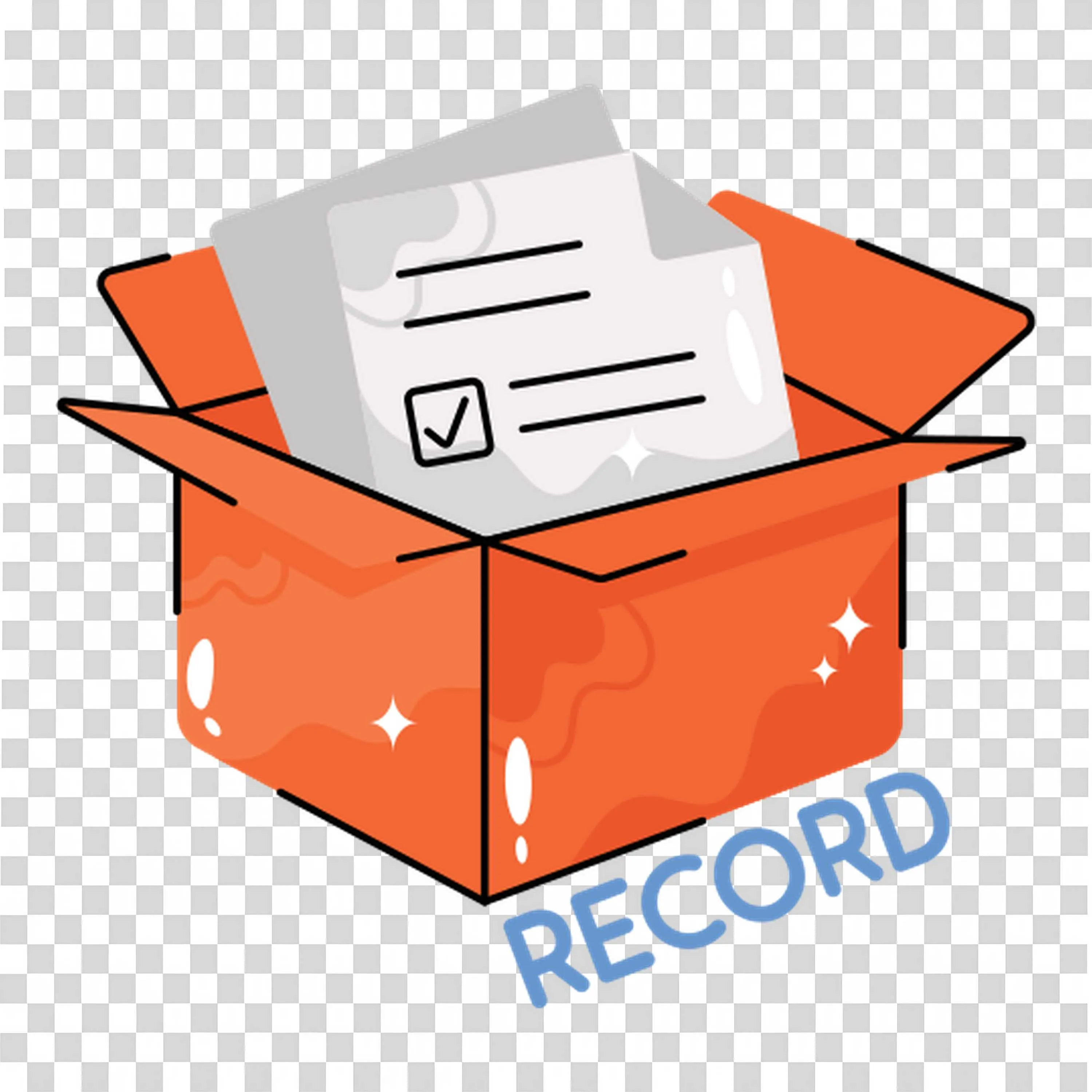 Record Storage Box Clipart for Schools Free PNG Download