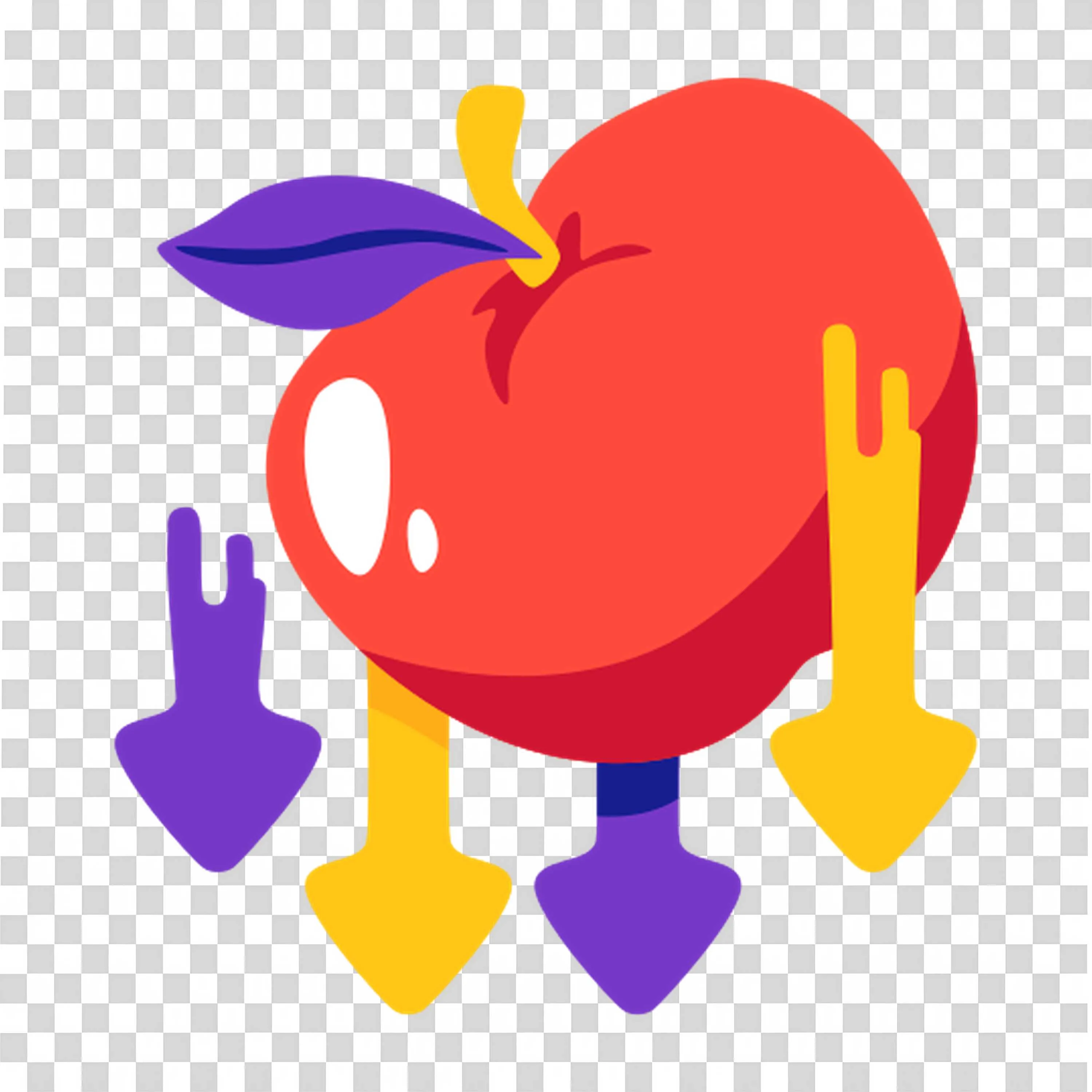 Red Apple with Arrows Symbolizing Educational Choices Png