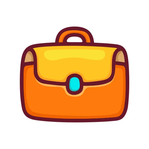 School briefcase for carrying books and supplies PNG