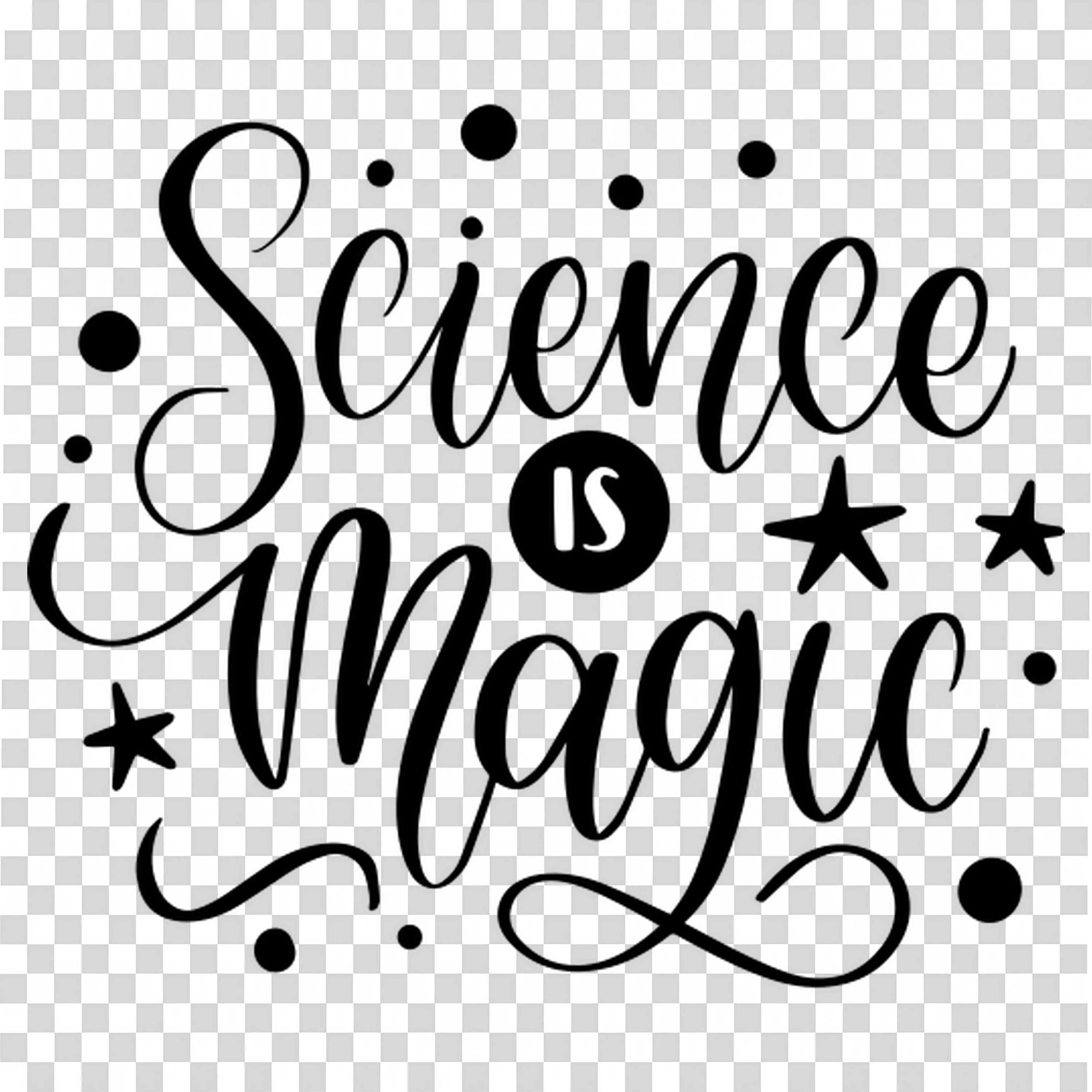 Science Is Magic Inspirational Quote Design for Learning