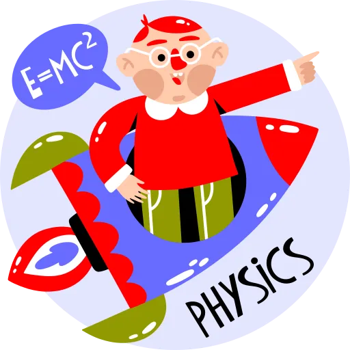 Science teacher showing space and physics book HD PNG