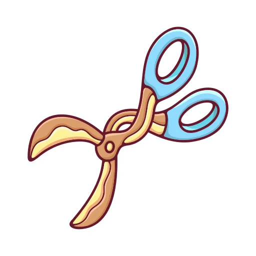 Scissors for Creative Learning Tools in Fun Illustration