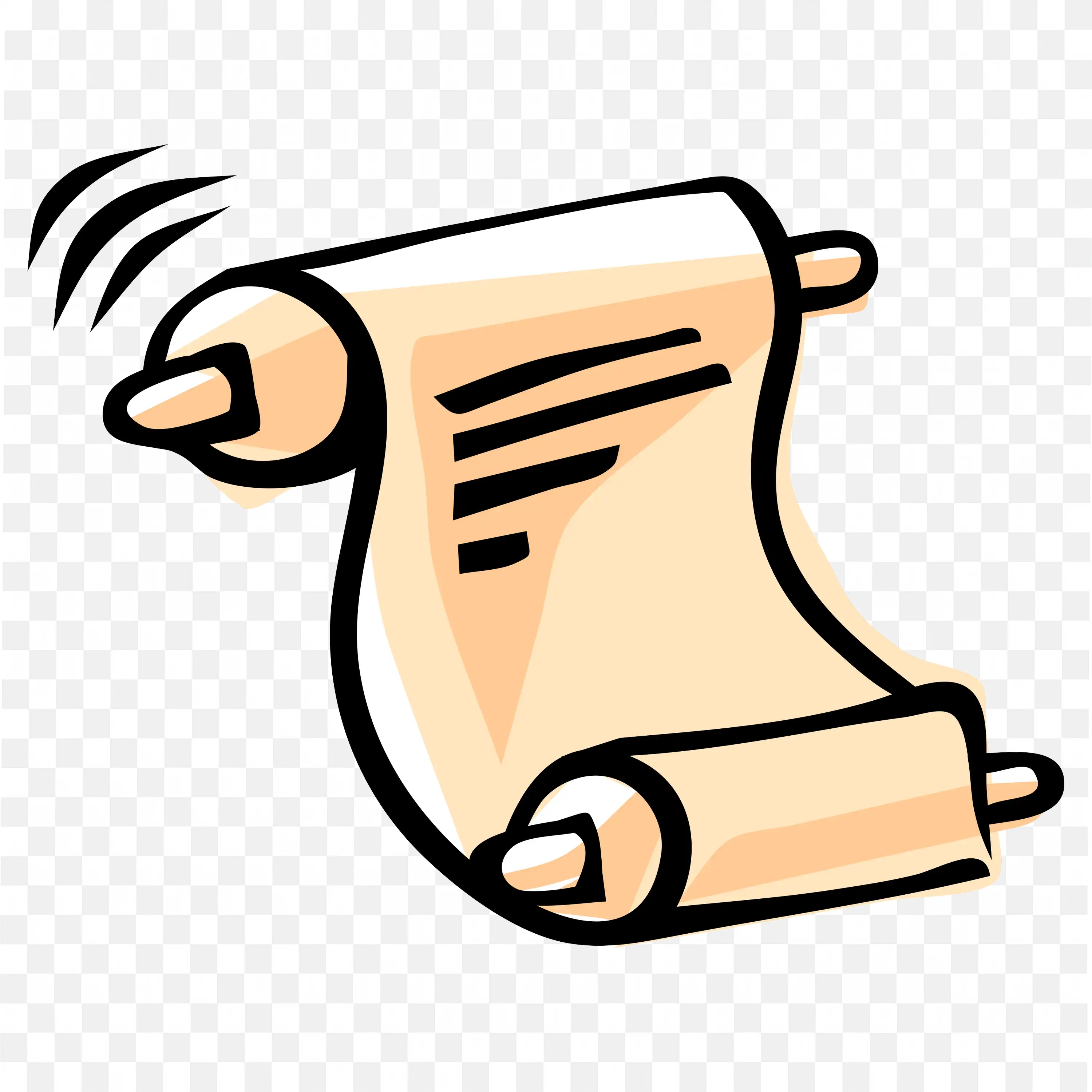 Scroll with Rolled Paper Design PNG for Free Download