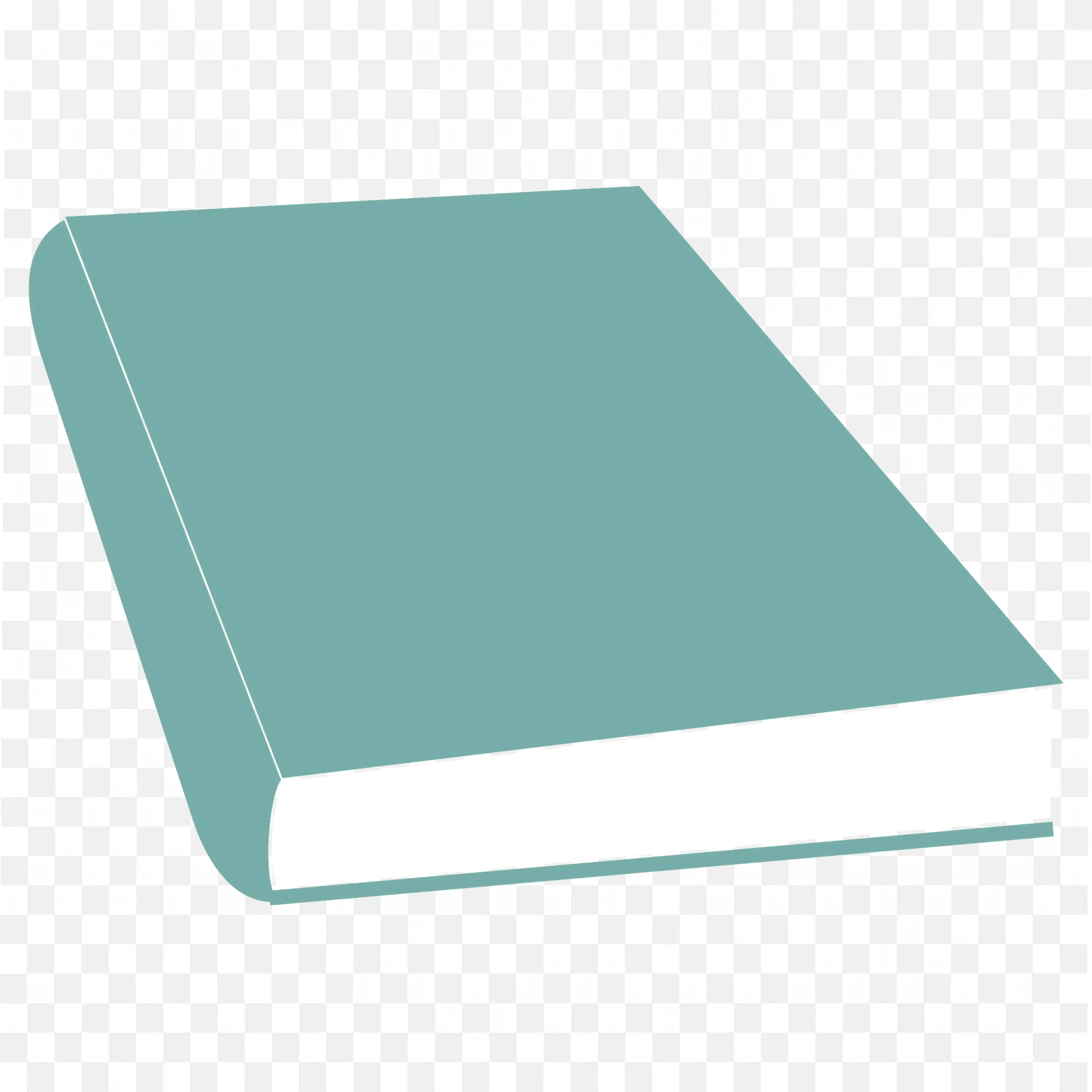 Side View of a Simple Blue Book Free PNG Image Download