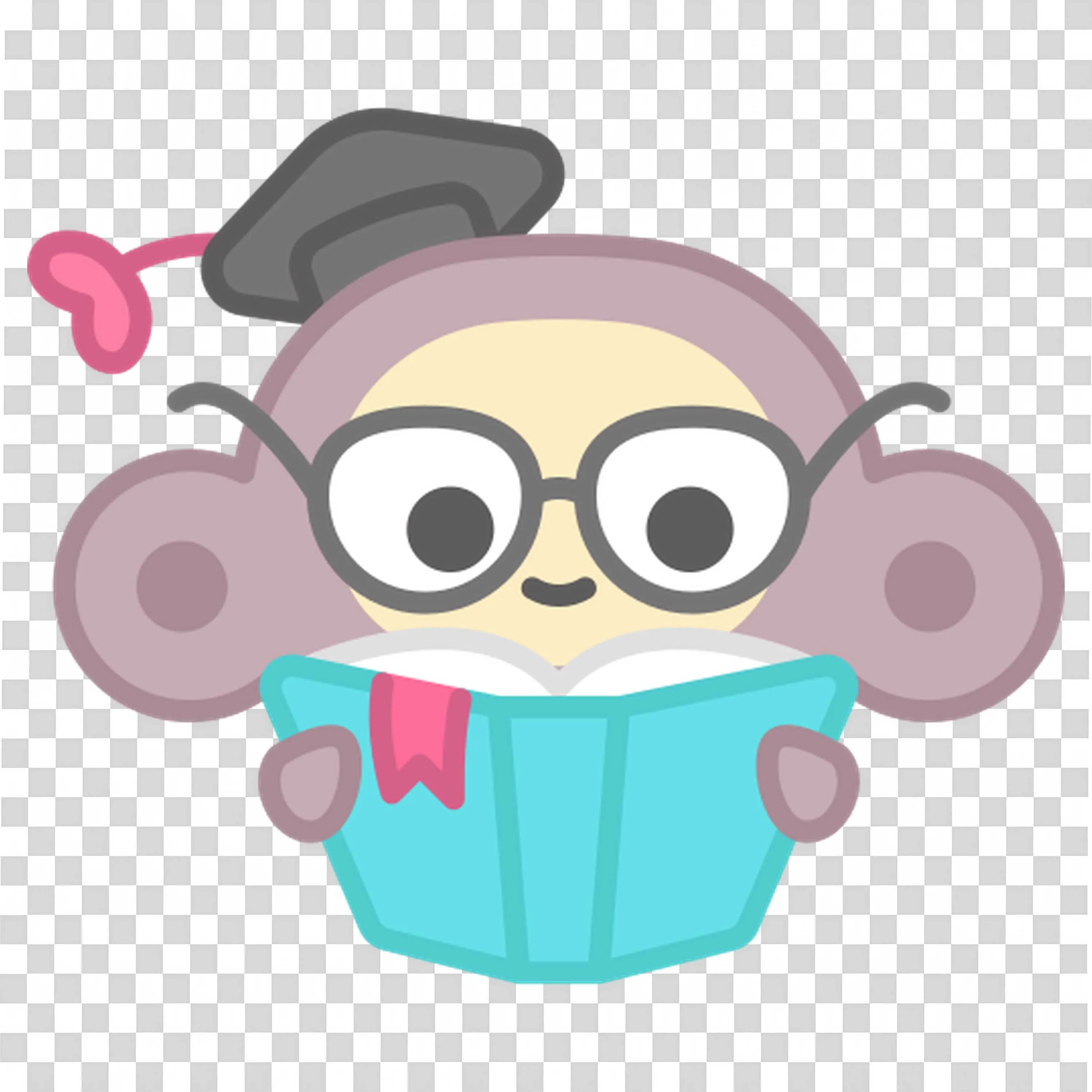 Smart Monkey Wearing a Graduation Cap and Reading a Book