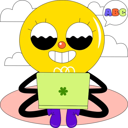 Smiling Clock with Arms Ready for a Happy School Time