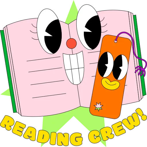 Smiling Pencil Characters Promote Joyful Reading Fun