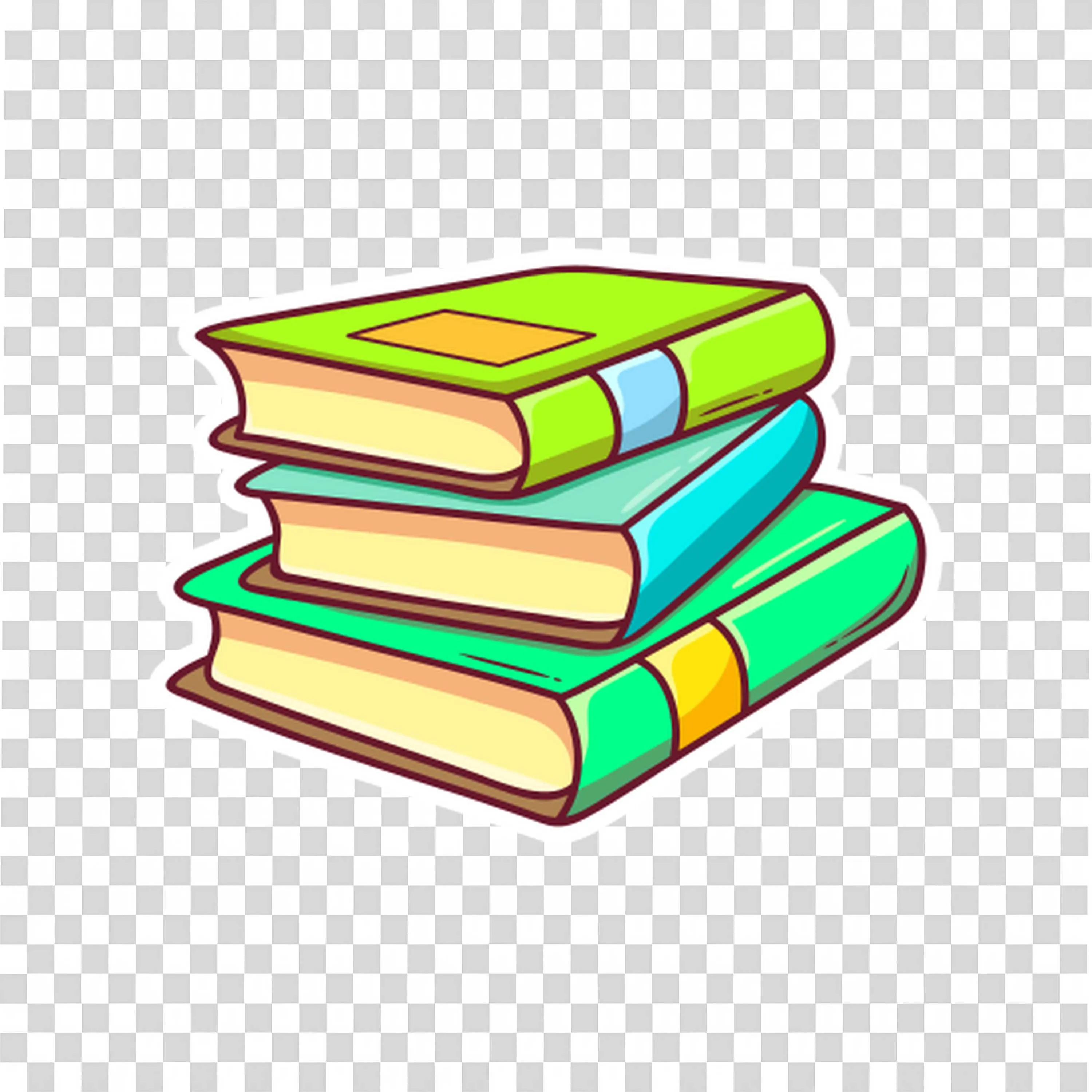 Stack Of Colourful Books for Learning and Education Free Png
