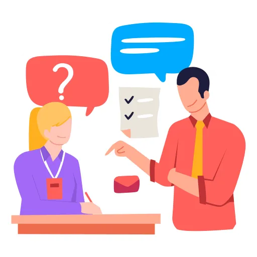 Student Asking Questions in Fun Educational Illustration