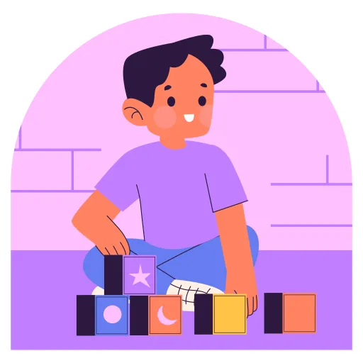 Student Cartoon in Classroom Represents Active Study