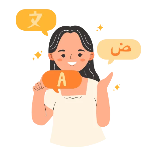 Student learning multiple languages using flashcards