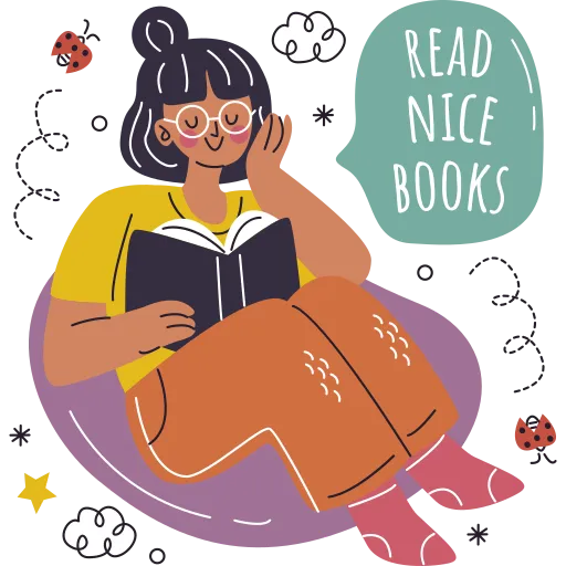 Student reading books for knowledge and school success