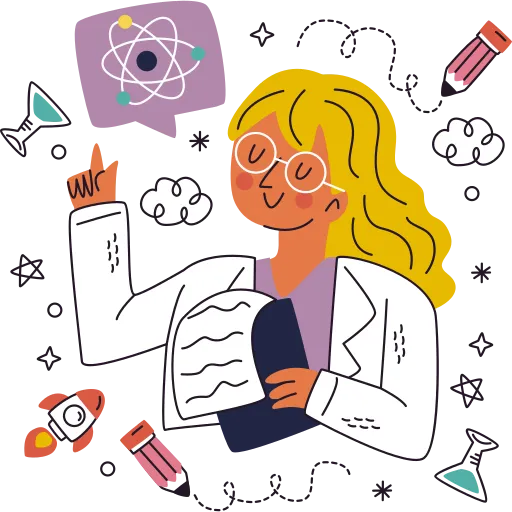 Student writing notes during science and math classes