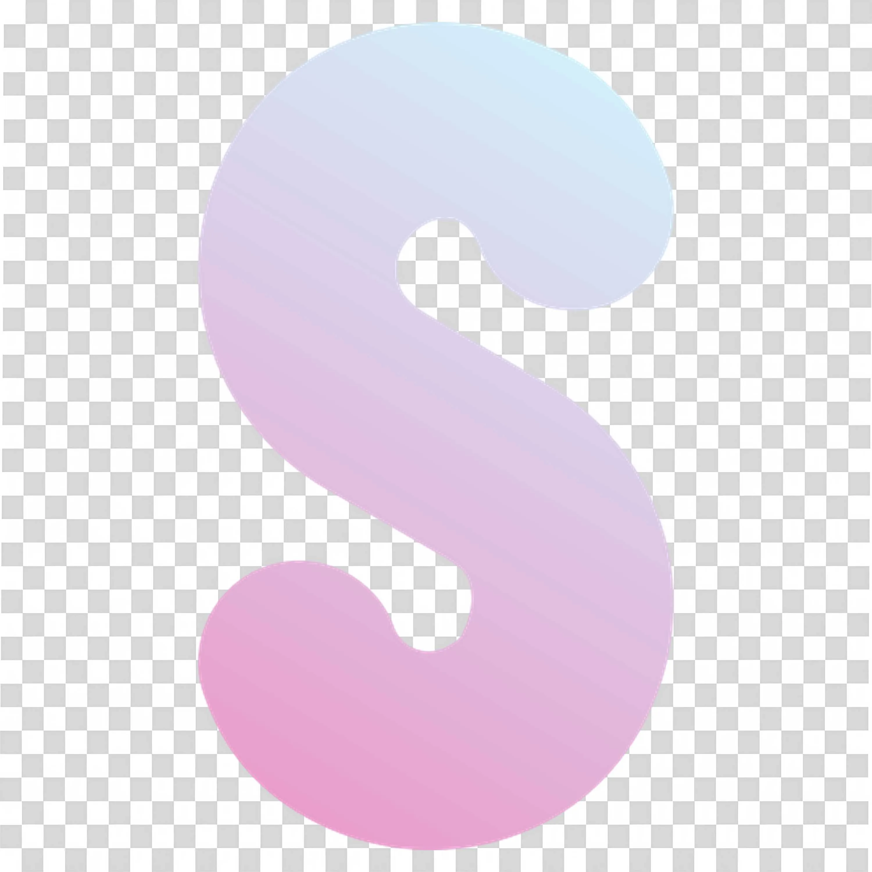 Stylish Gradient Letter S Design with Pink and Blue Colours