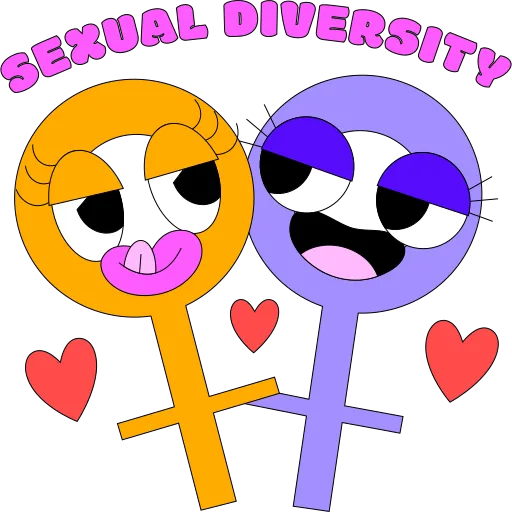 Symbols showing gender equality in education PNG image