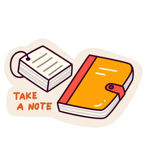 Take a note and stay ready to learn every day PNG download