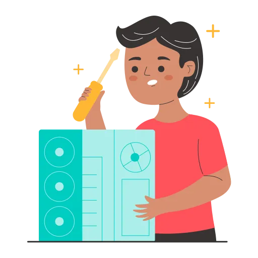 Teacher and Blocks for Math and Counting Activities