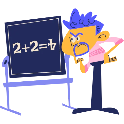 Teacher Explaining Math Equation on Black Chalkboard Clearly