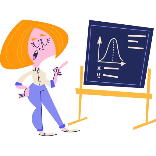 Teacher showing science charts in a classroom setting