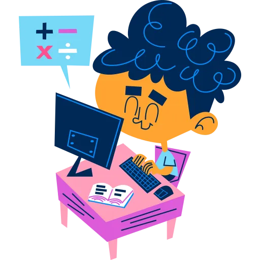 Teacher with Books Promotes Bright Classroom Study