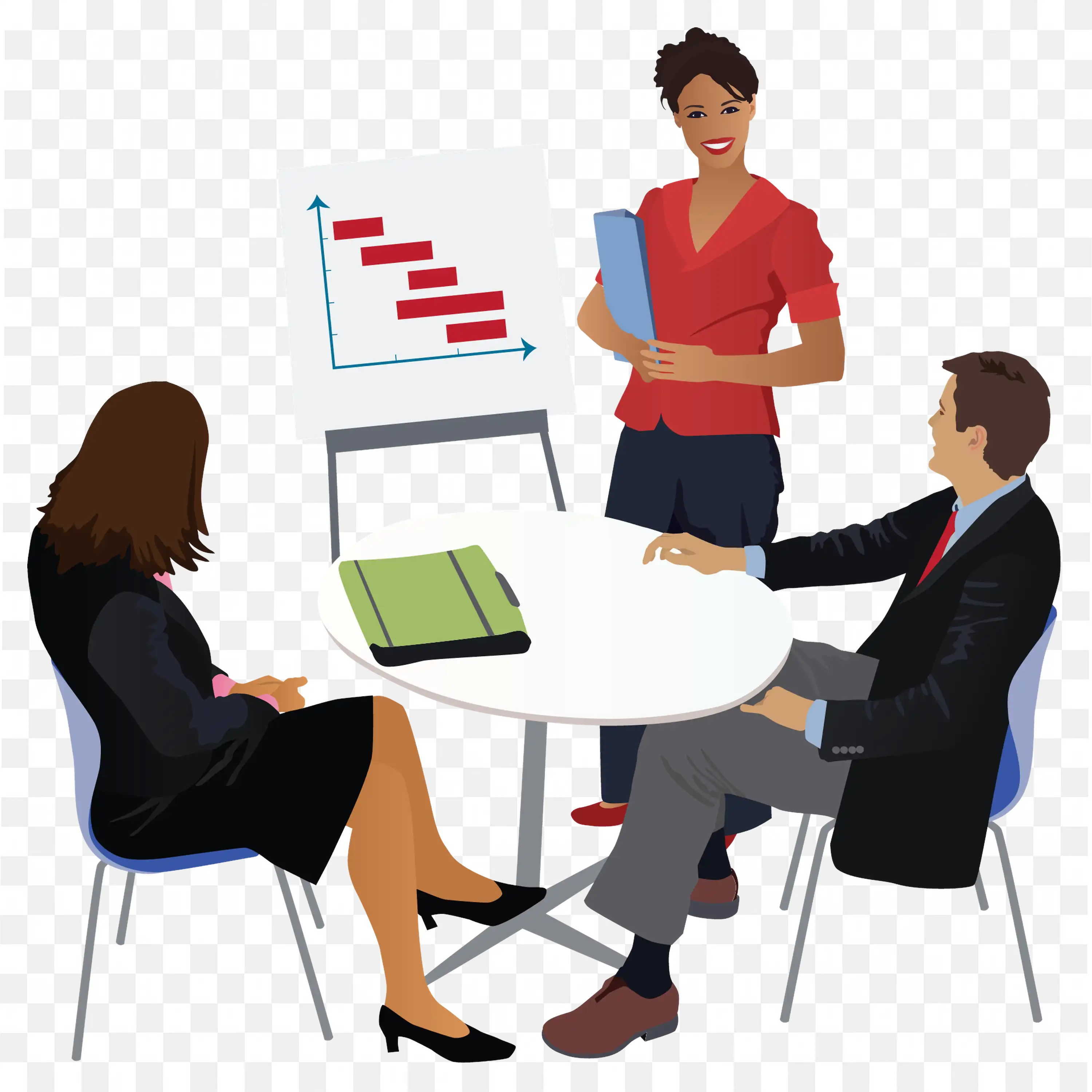 Team Business Presentation and Discussion PNG for Free