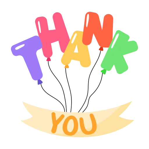 Thank you balloons celebrate education and gratitude