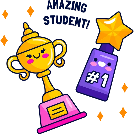 Trophy for amazing student award and school achievements
