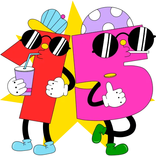 Two characters celebrating school success and friendship