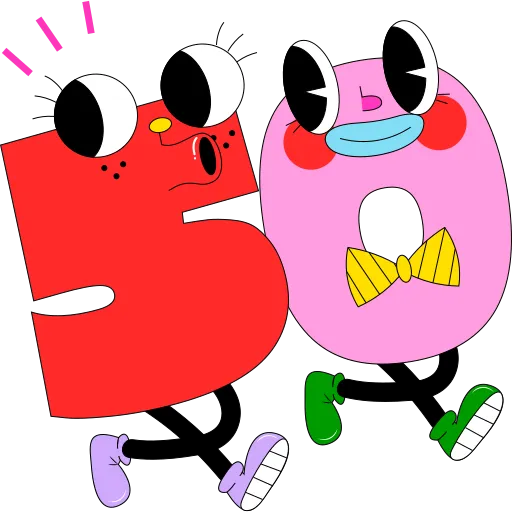 Two excited characters celebrating school and friendship