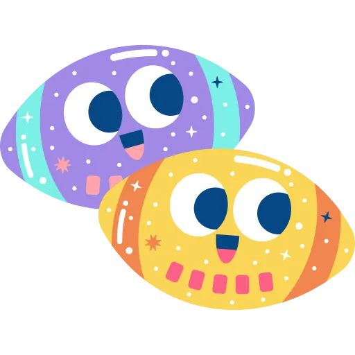 Two Googly Eyed Colorful Palettes in Cartoon Style
