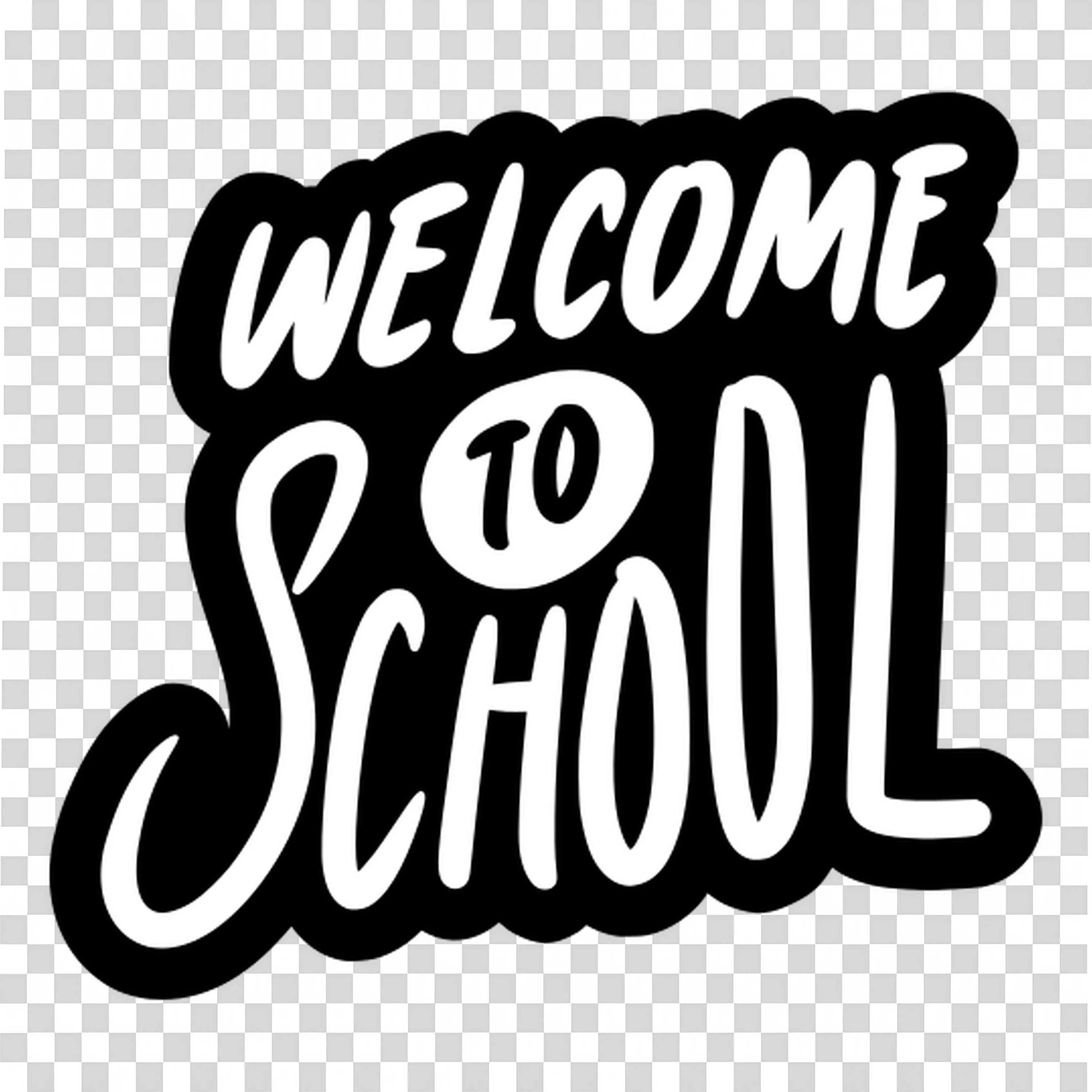 Welcome to School Bold and Welcoming Lettering Design Png