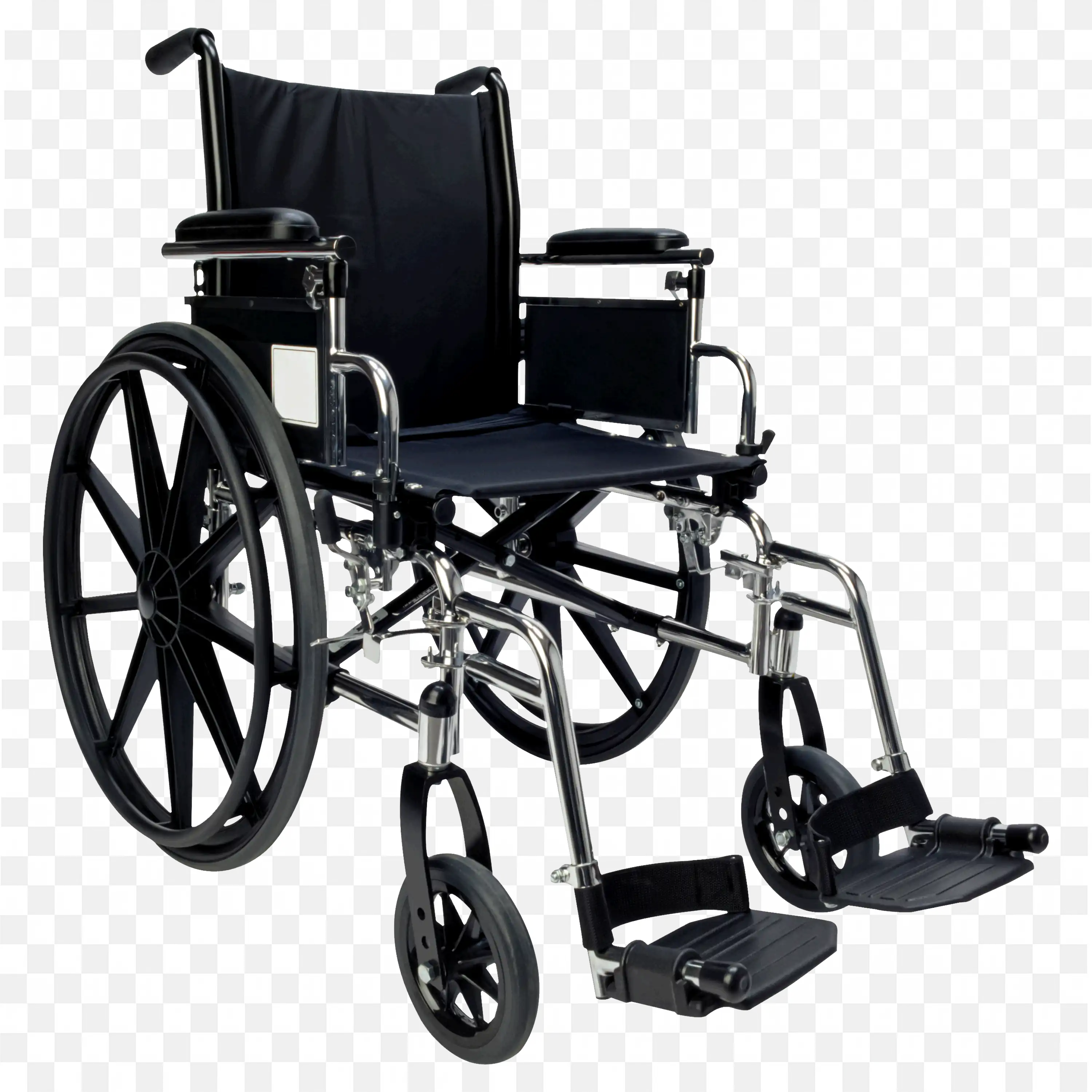 Wheelchair with Large Back Wheels and Smaller Front Wheels