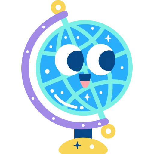 World Globe with Magnifier for Exploration and Global