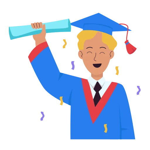 Young Graduate Holds Diploma With Bright Future free PNG