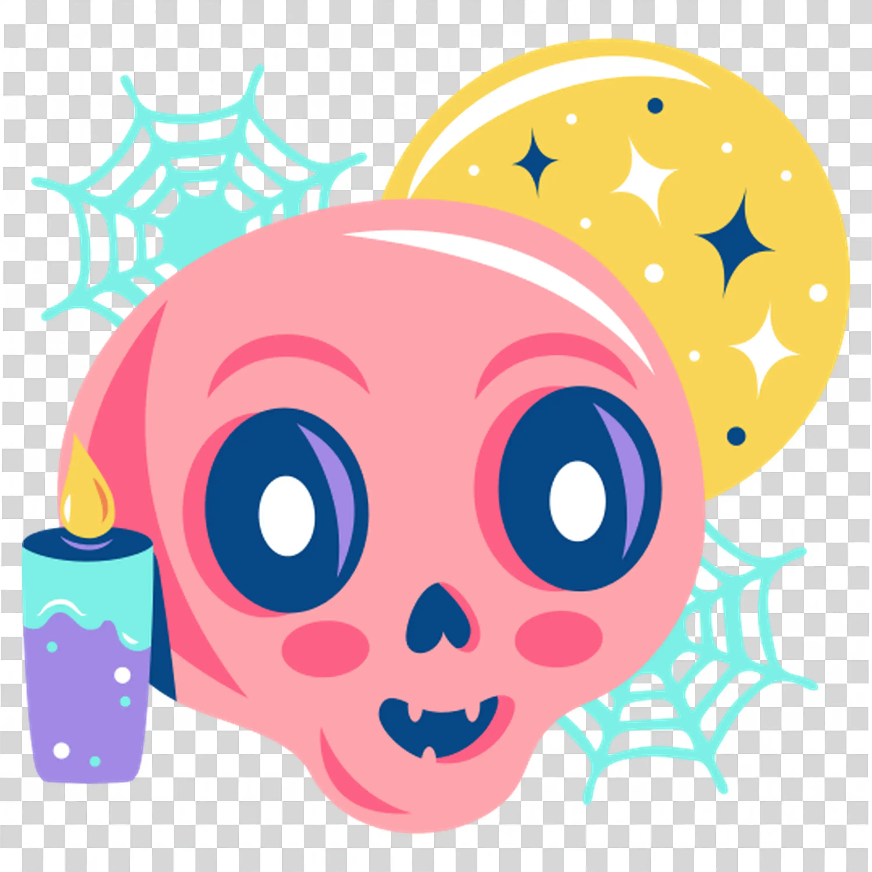 Alien Face with Big Eyes and Halloween Party Vibes