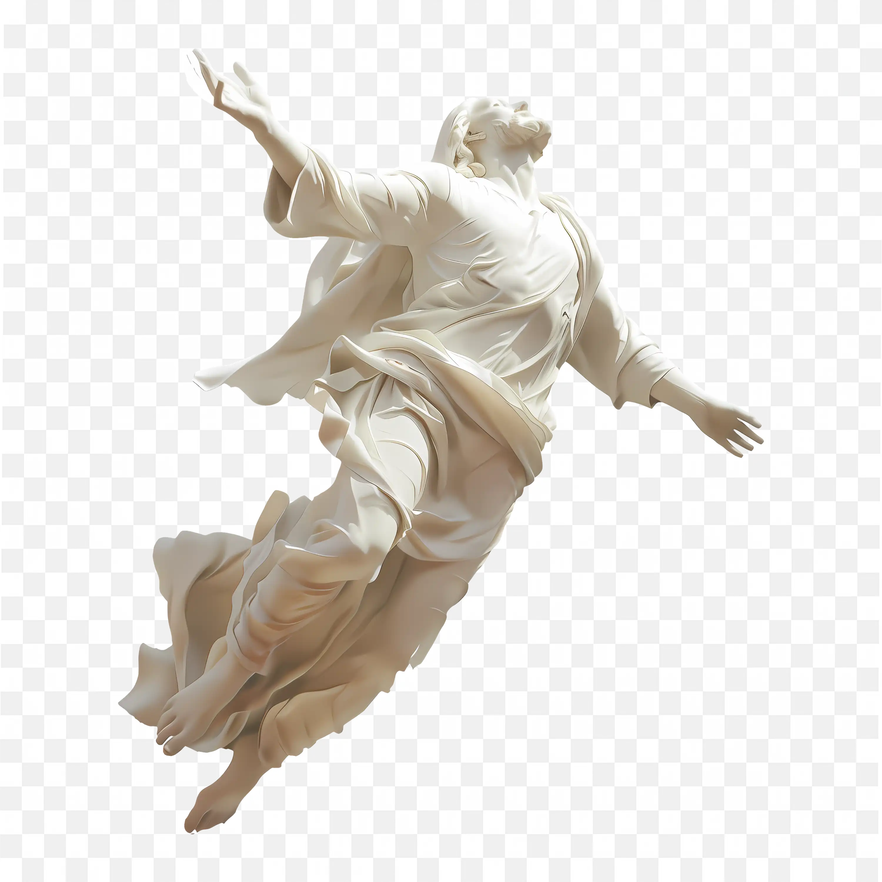 Ascension Day Art Jesus Flying with Angels PNG Design