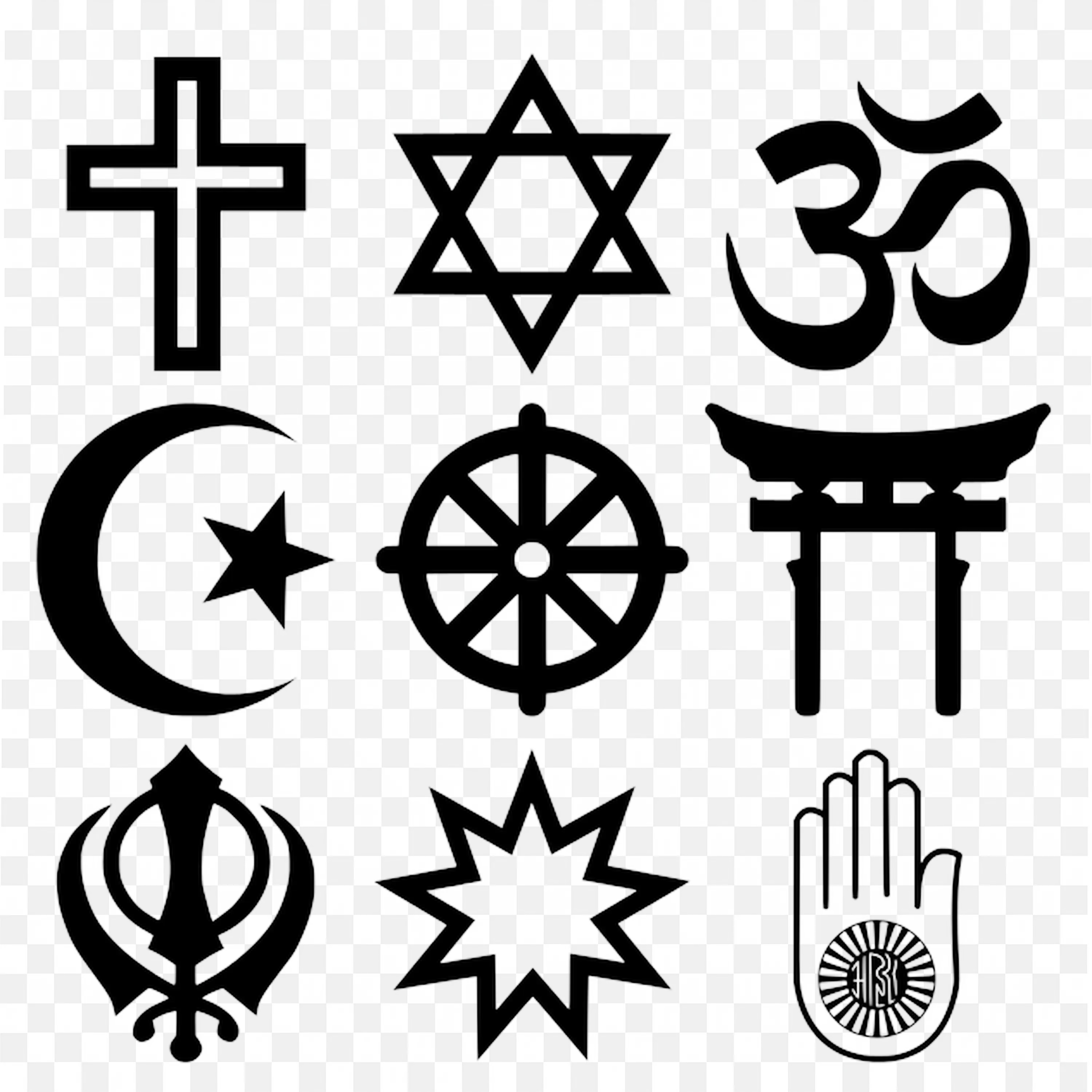 Black Jainism Symbol Religious Icon PNG Vector Art PNG