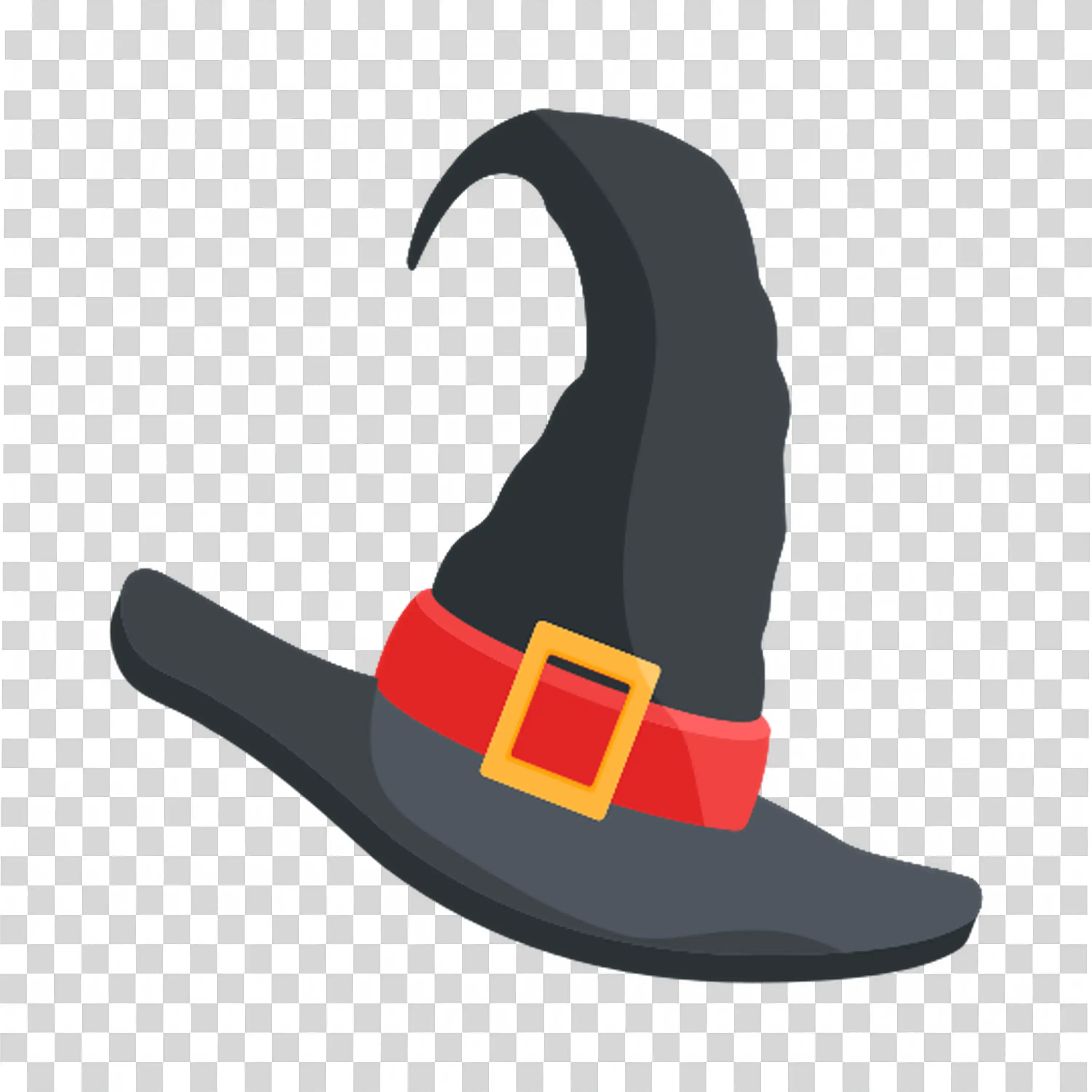 Black Pointed Witch Hat for Halloween Season Free PNG