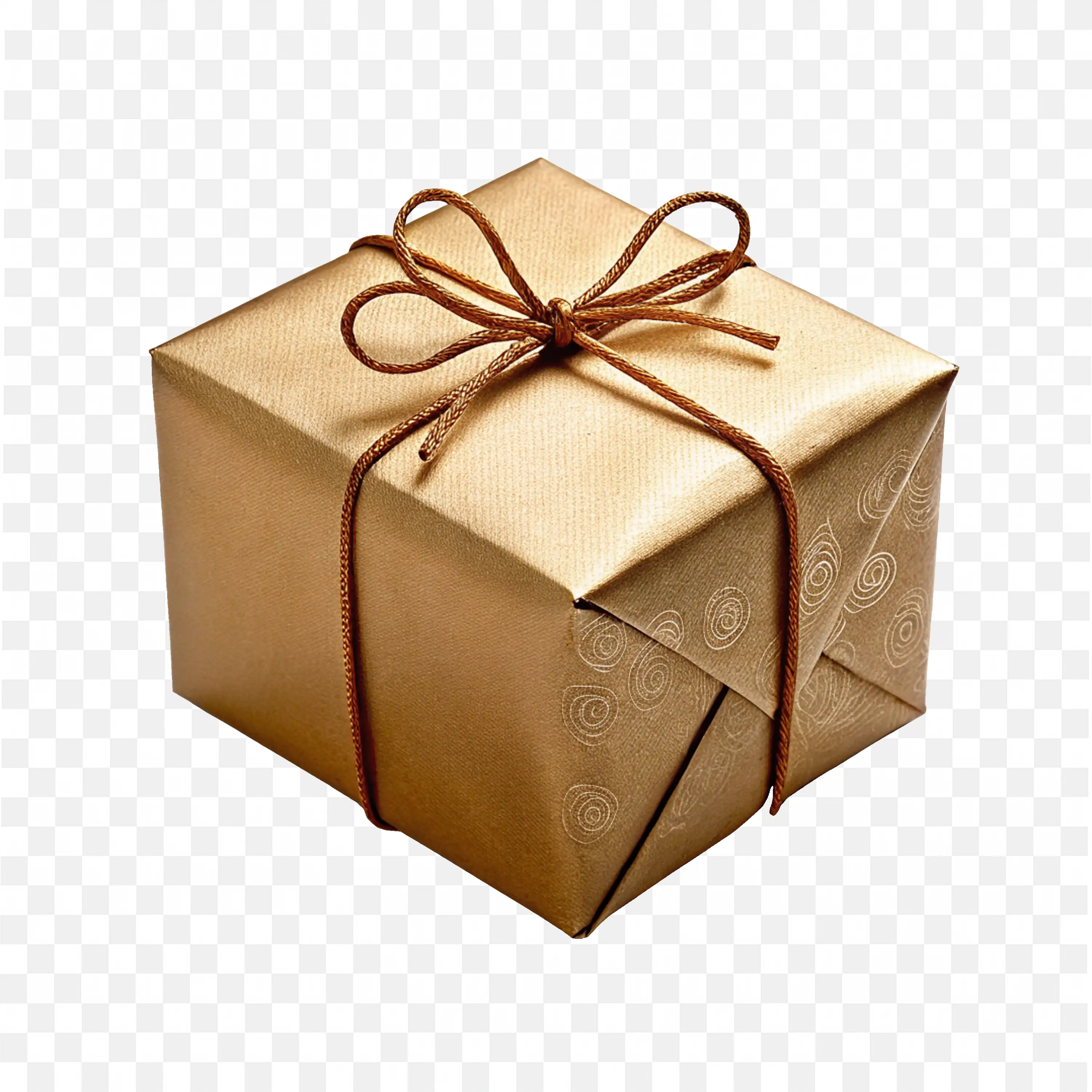 Brown Gift Box with Matching Ribbon Elegant Packaging Art