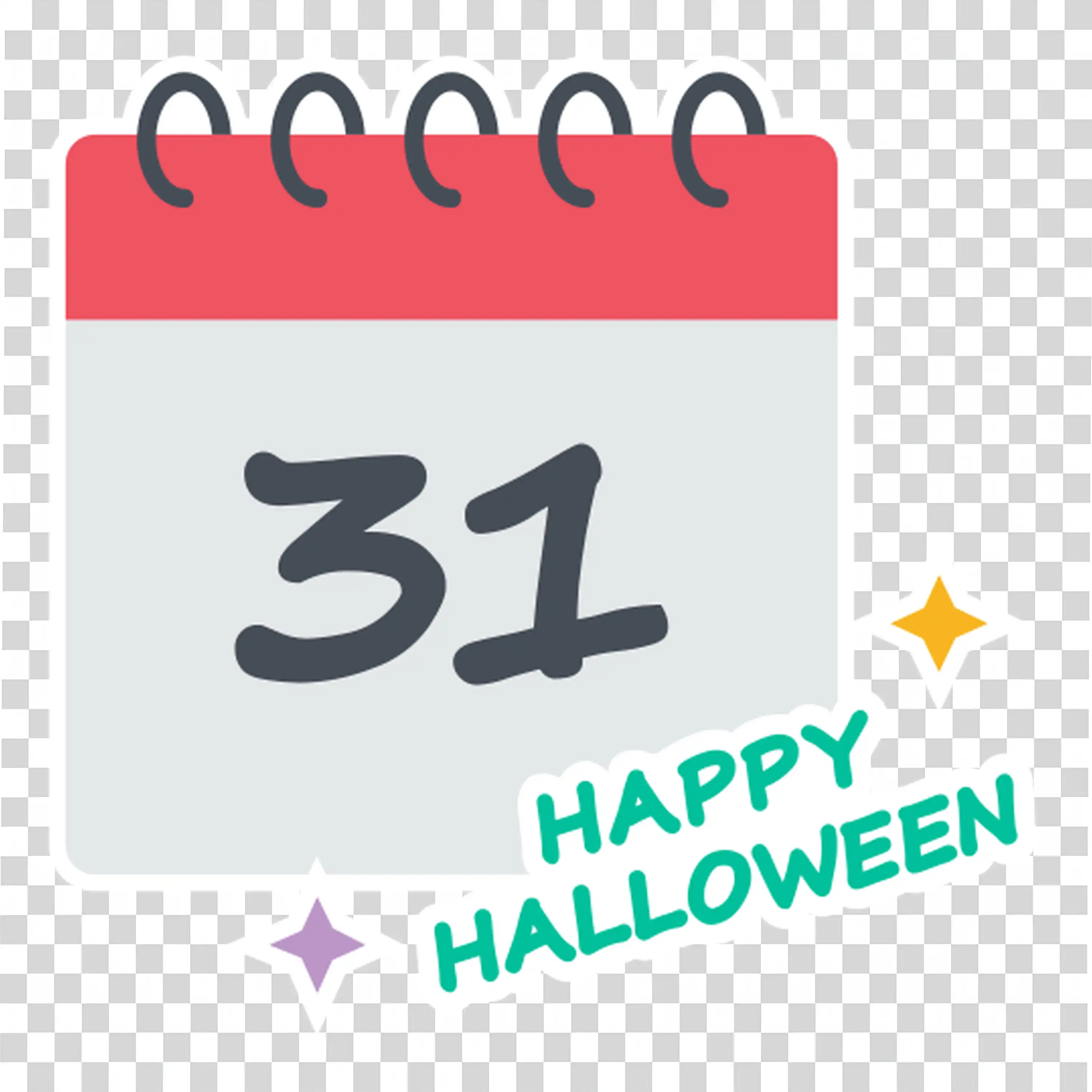 Calendar with Marked As Happy Halloween Celebration