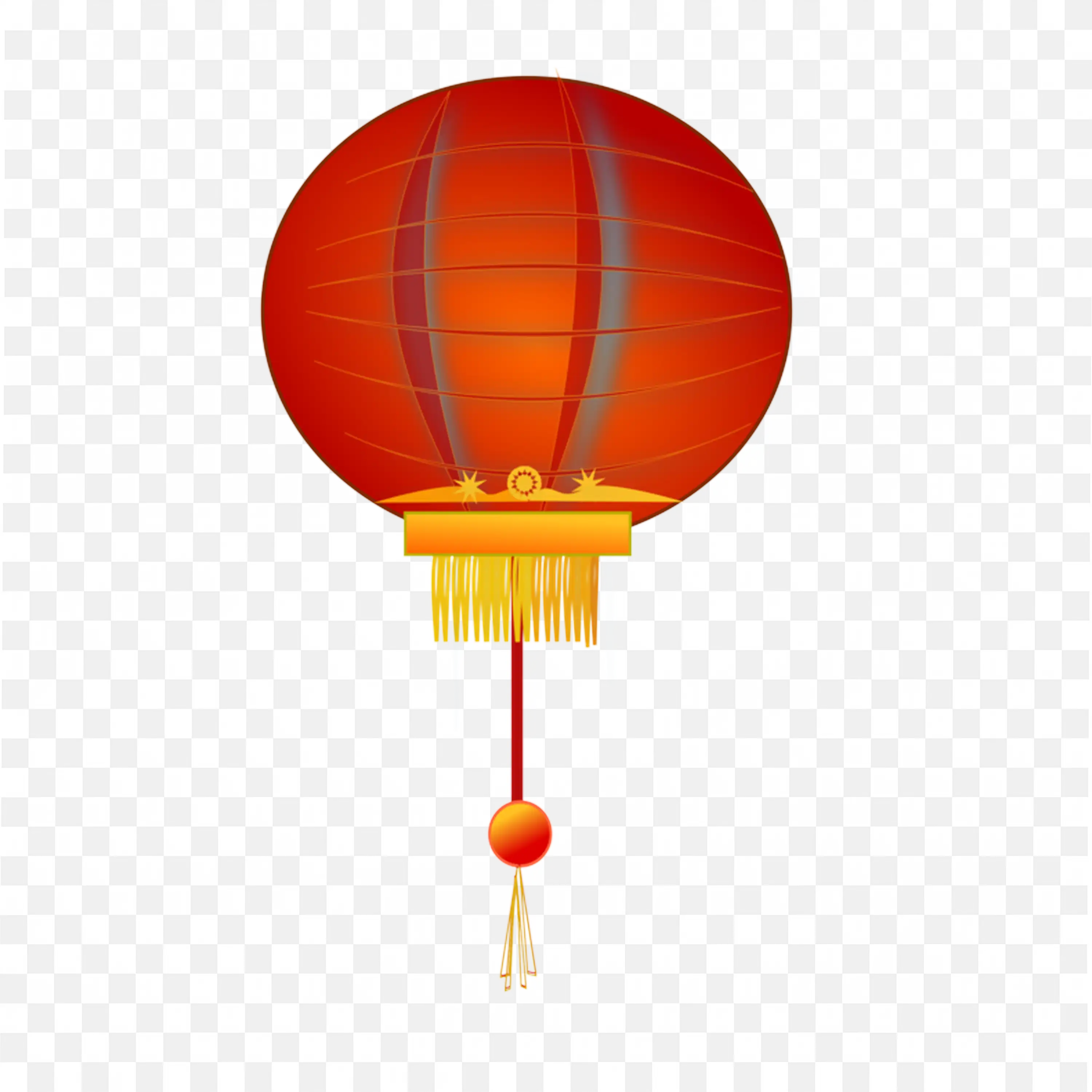 Chinese Lantern With Golden Accents For New Year Fest