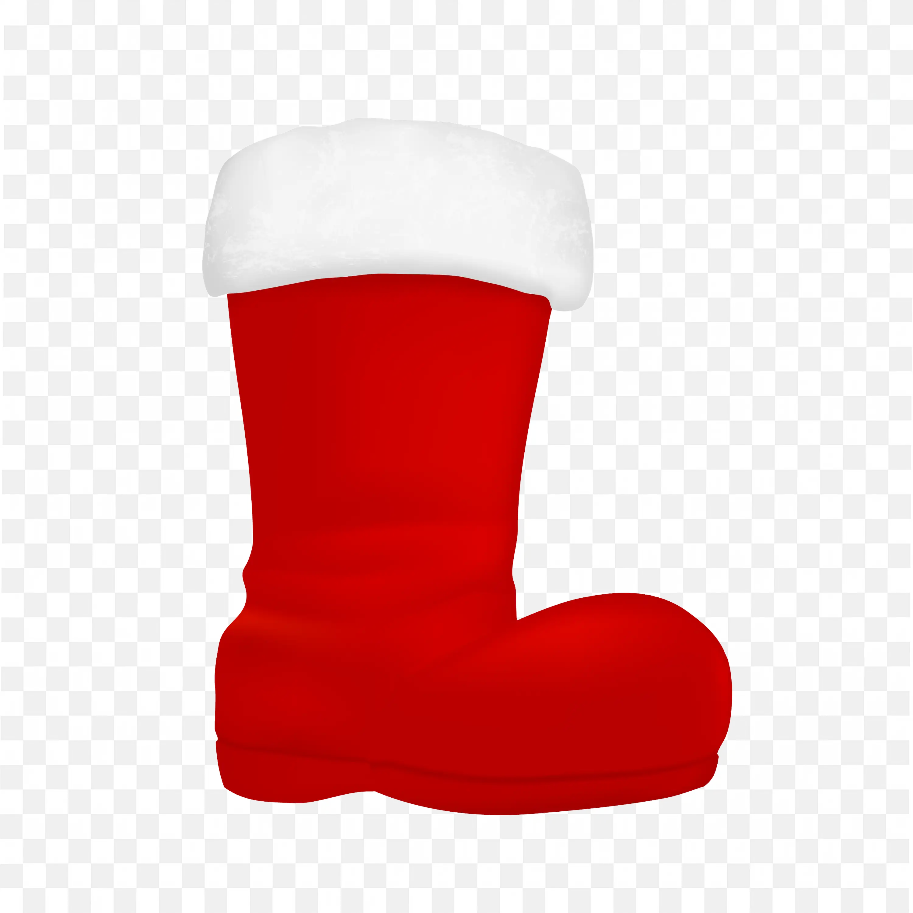 Christmas Santa Claus Red Boot PNG Photo Clipart Art