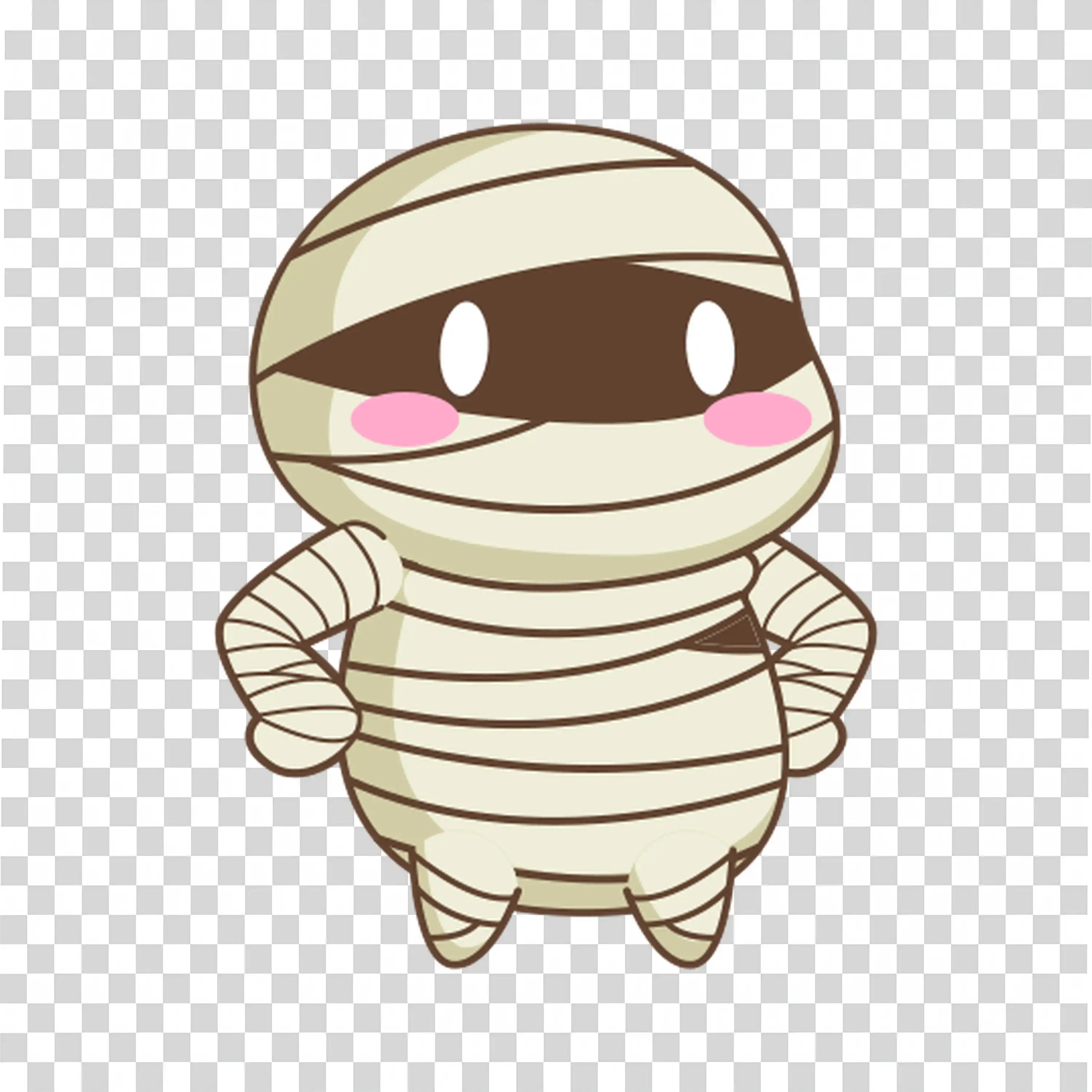 Classic Halloween Mummy with a Fun Twist PNG Download