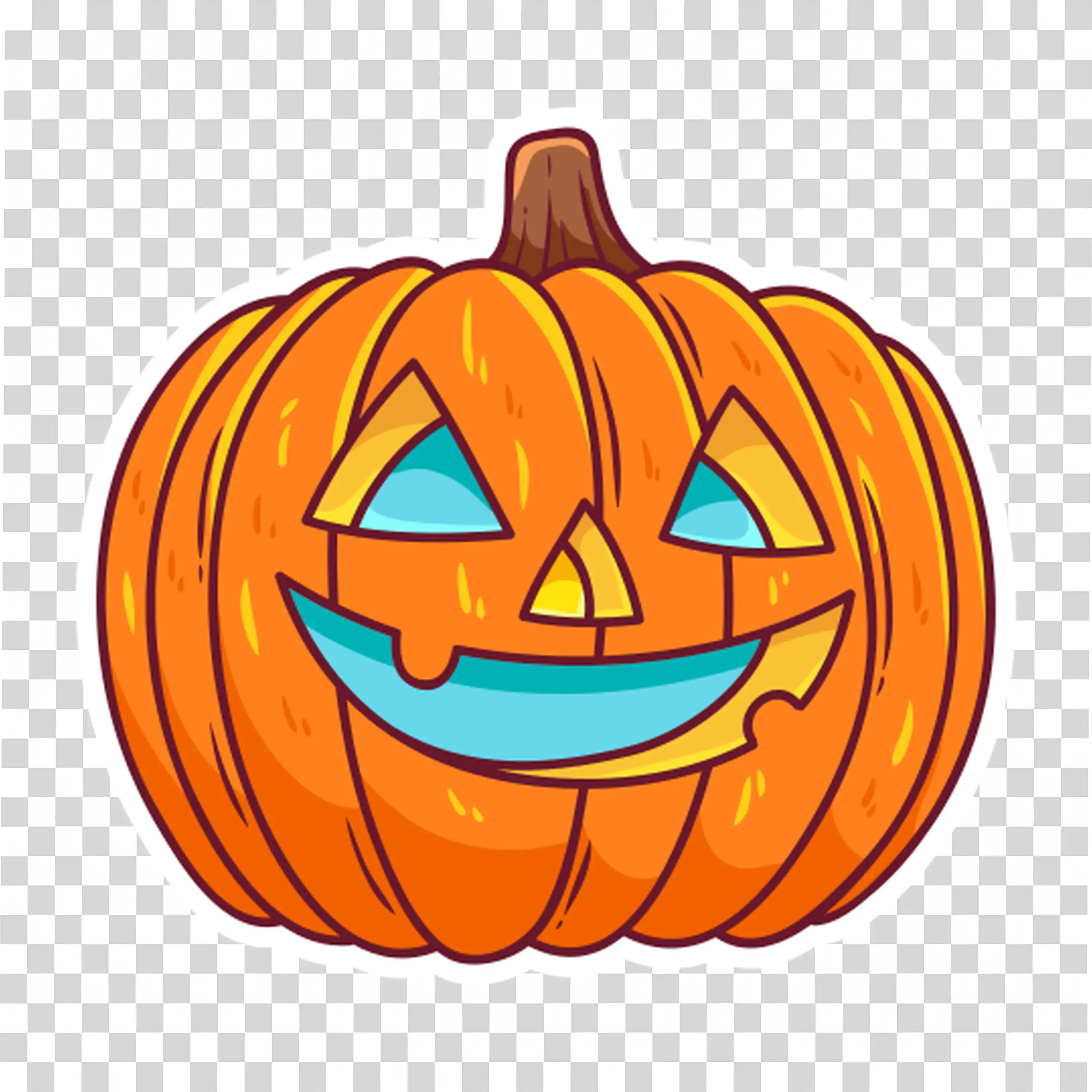 Classic Jack O Lantern Pumpkin with Halloween Glow
