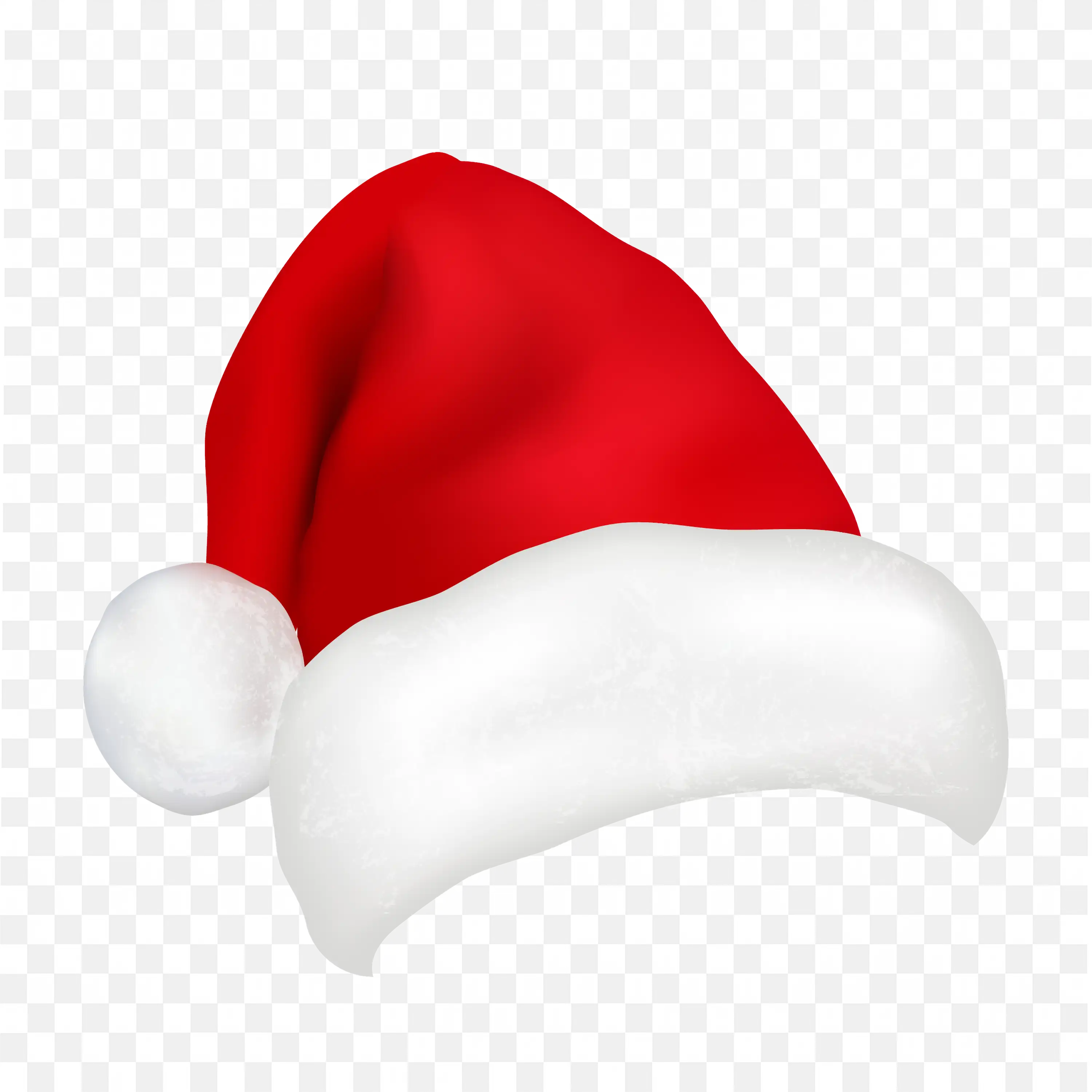 Classic Red and White Santa Hat with Fluffy Pom Pom End