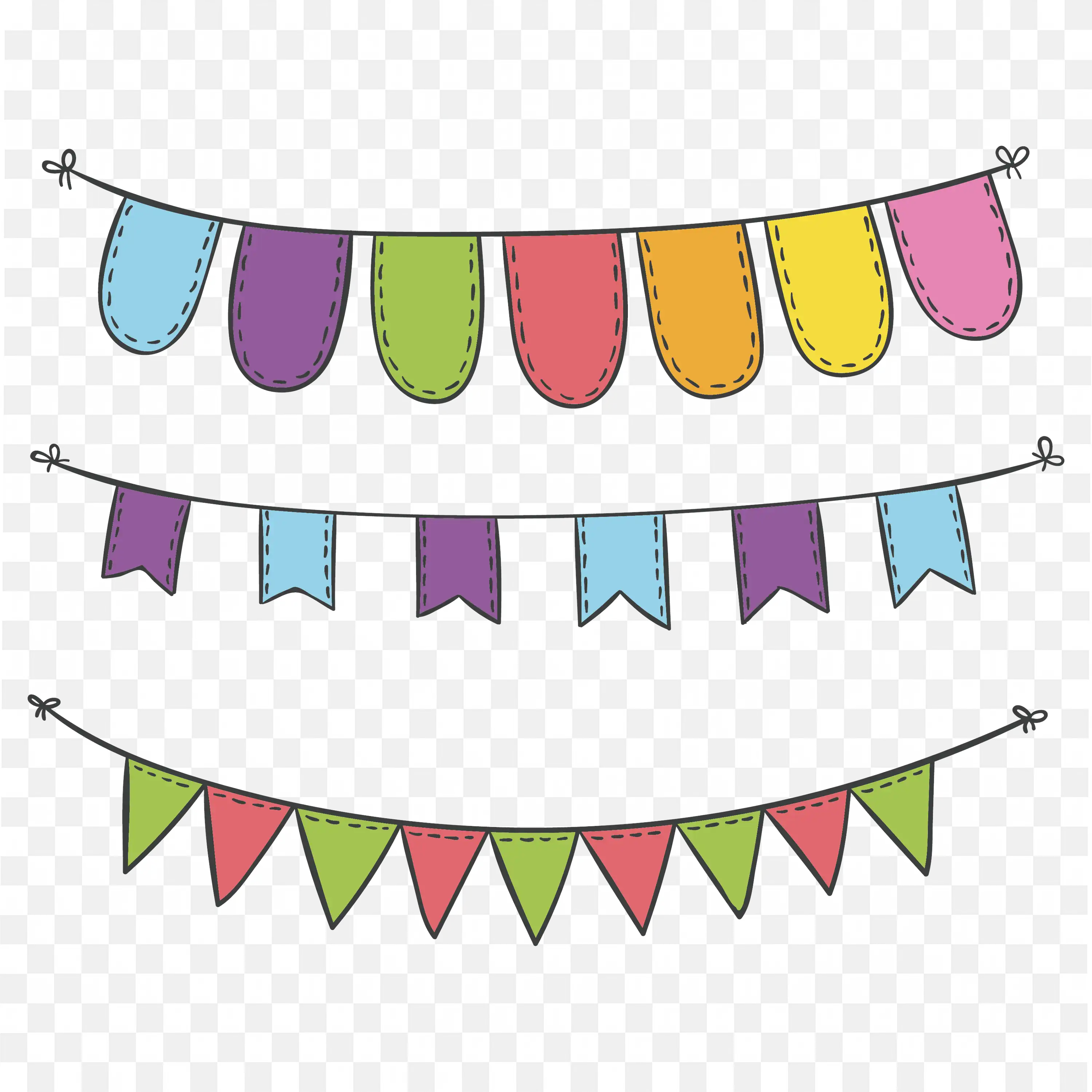 Colorful Festive Flag Bunting for Celebration Decoration Use