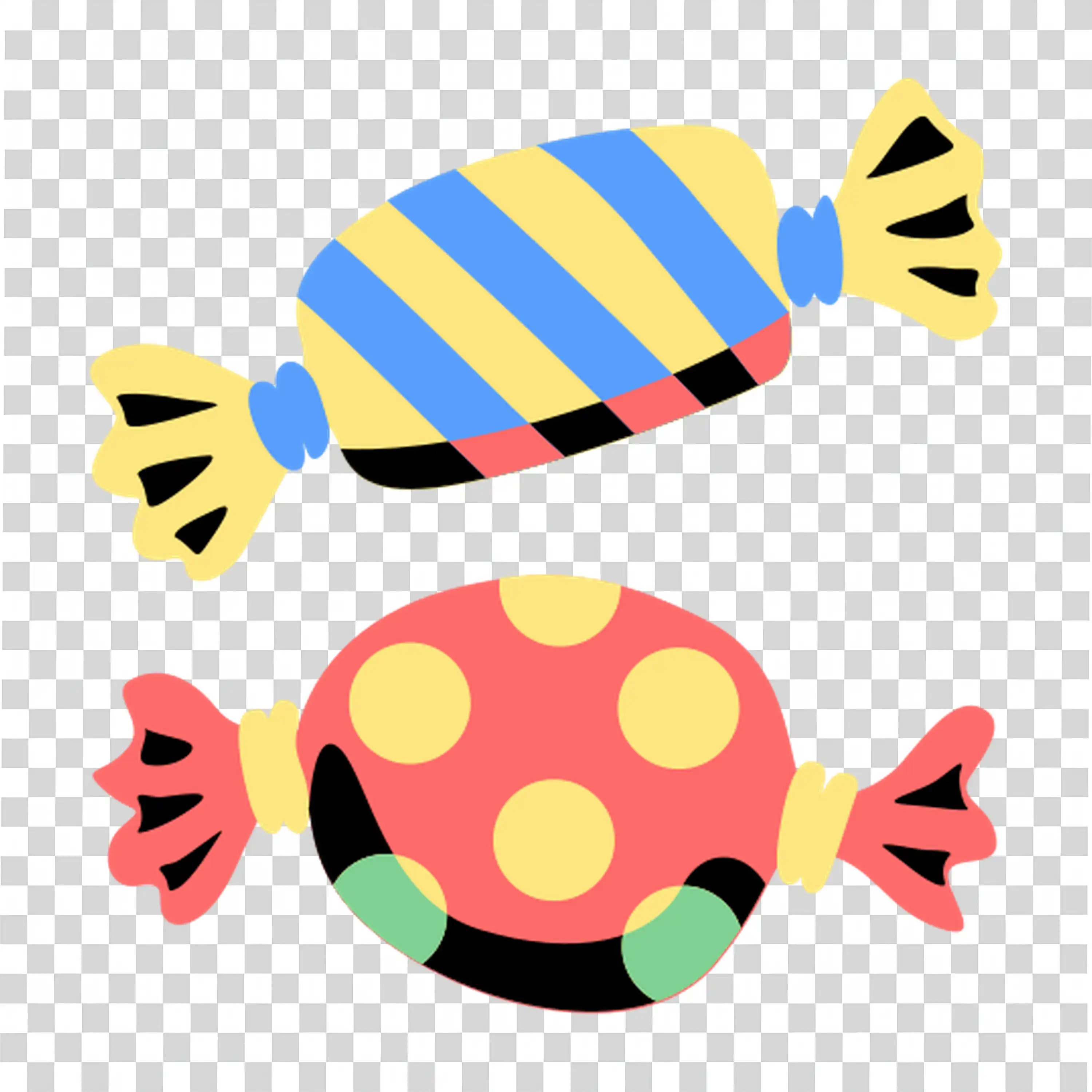 Colorful Halloween Candies Scattered for Sweet Treats