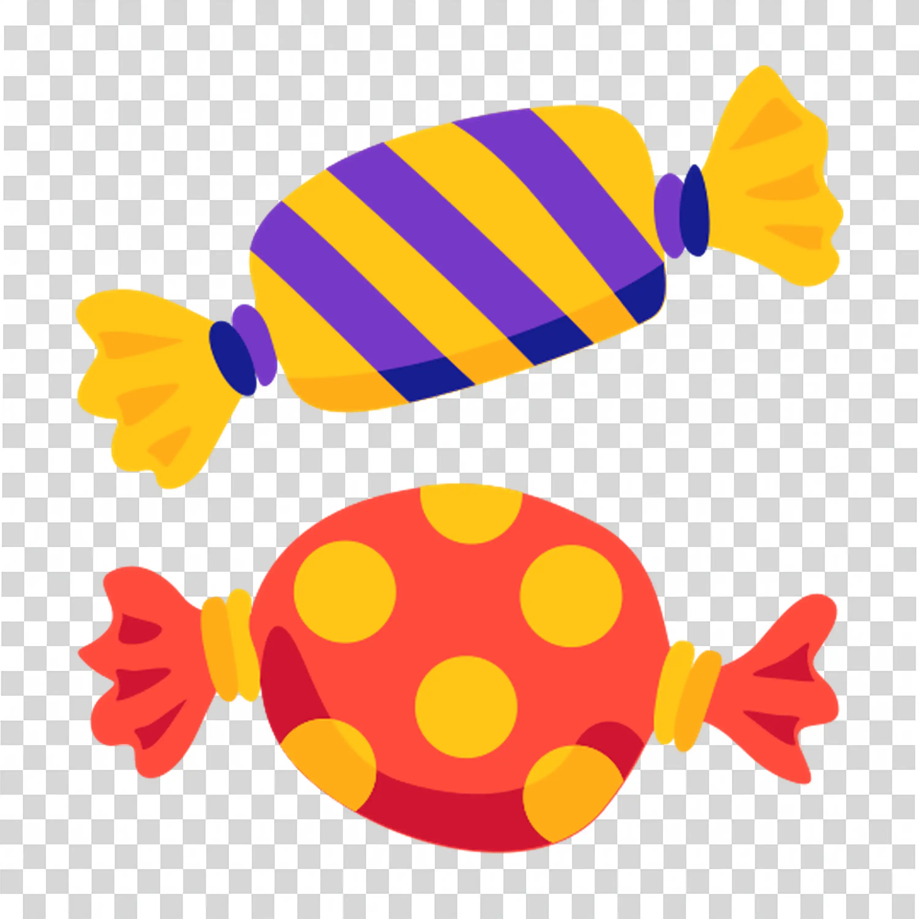 Colorful Halloween Candy Wrapped and Ready To Eat PNG