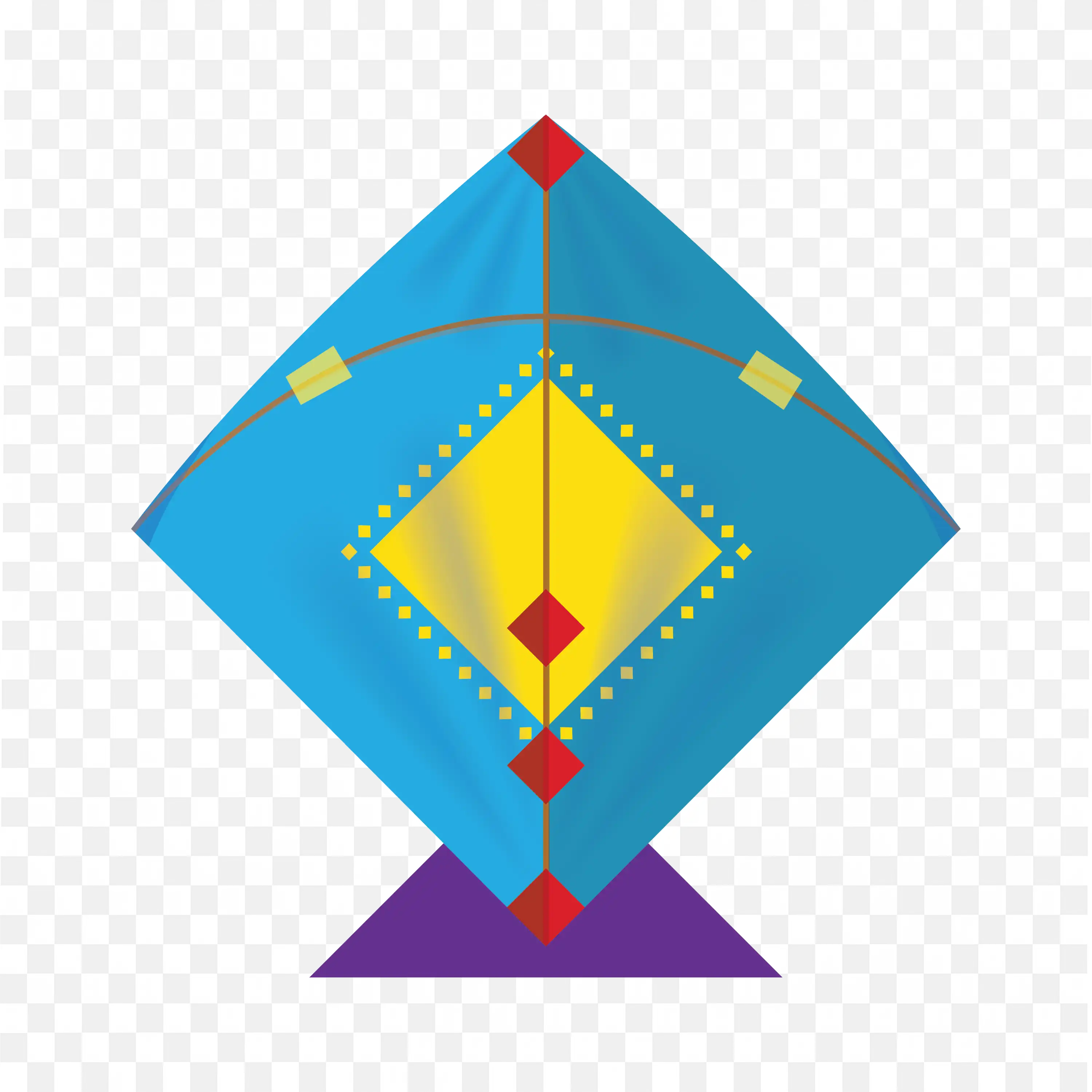 Colorful Kite Blue Yellow Red Purple Festival Flying Art